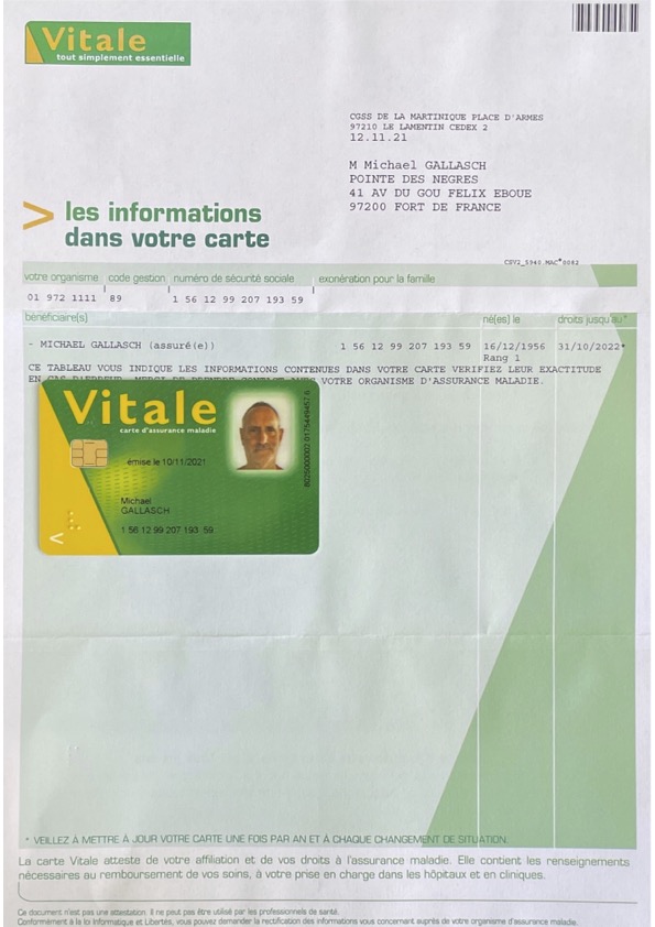 Sécurité Sociale Carte Vitale 181121